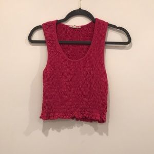smocked tank top